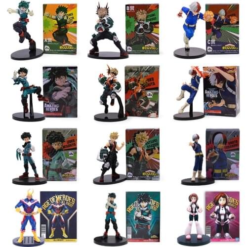 15-21cm My Hero Academia PVC Action Figure Midoriya Izuku All Might Bakugou Katsuki OCHACO URARAKA Todoroki Model Figurals Toy