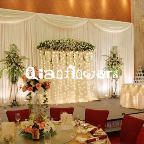 Hotsale white wedding backdrops ,wedding stage drape color can be customed,wedding decor