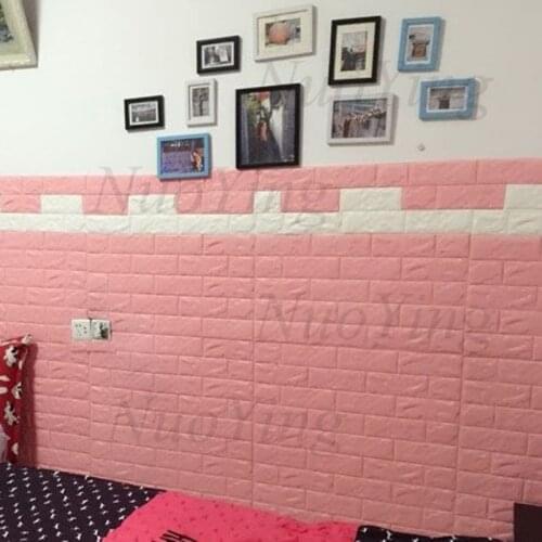 Hot Sale DIY 3D Brick PE Foam Wallpaper PE Wall stickers Panels Room Decal Stone Decoration Embossed 70*77cm