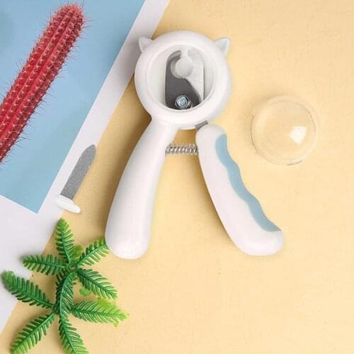 Pet nail clippers anti-splash dog stainless steel nail clippers beauty cleaning cat with nail clippers pet supplies