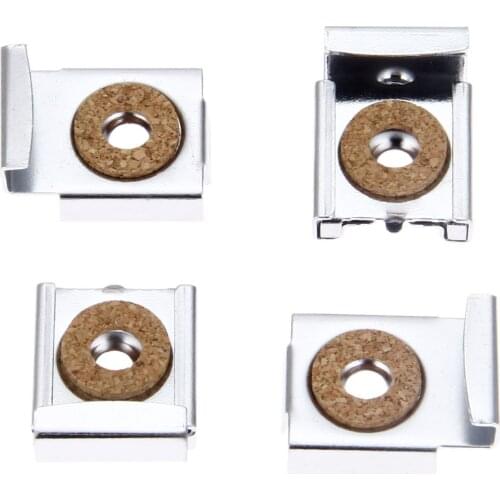 4Pcs/set MetalMirror Clip Spring Loaded Adjustable Wall Hanging Mount Mirror Clip Brackets Set with Expansion Screws