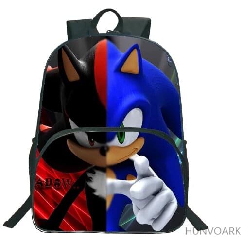 Cute Kids SONIC RACING Backpack Printed Children School Bags Cool Pattern Kids Bookbags Daily Rucksack Start School Gift