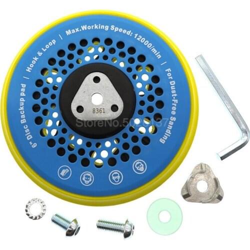 6 Inch 150MM17-HOLE Multi-functional Back-up Sanding Pad Dust Free Backing Hook And Loop Power Tools Accessories Sander