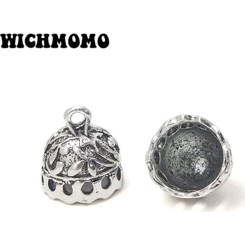 2019 Fashion 5pcs/bag 15mm Retro Zinc Alloy Bell Shape Beads Tassels End Cap Charms Pendants for DIY Jewelry Accessories