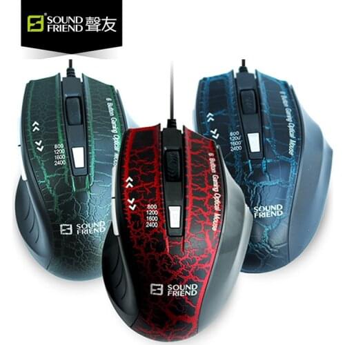 Wired Mouse 1600DPI Adjustable USB Desktop mouse Opitical Ergonomics Receiver Optical Computer Portable Gaming Mice 6 Buttons