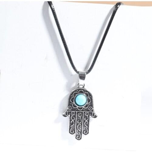 Blue Palm Retro Necklace for Men and Women Jewelry Gothic Accessories Choker Link Pendant Necklace Nightmare Before Christmas
