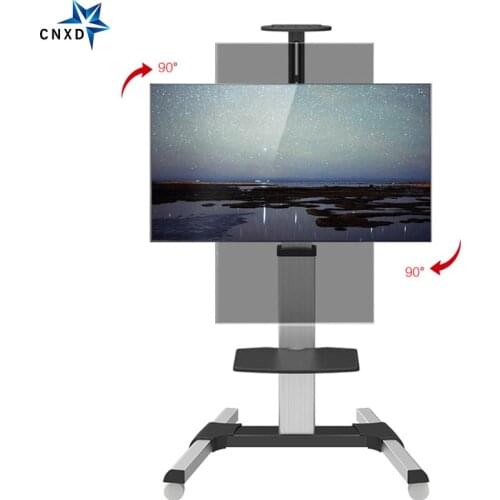 CNXD Movable TV Trolley Stand Mobile Floor TV Carts Monitor Stand Fit for 32"-65" TV Max Support 80KG Weight