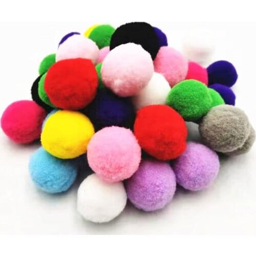 30mm Pompons Fluffy Soft Pom Poms Pompoms Ball Handmade Kids Toys Christmas Wedding Home Decoration DIY Sewing Craft Supplies