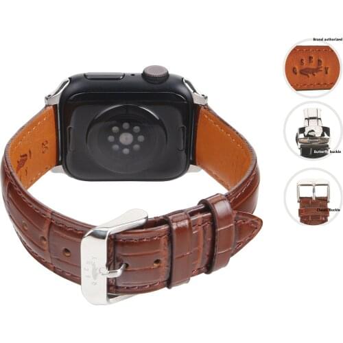 9 Colors Brown Vintage Crocodile Leather WatchBands High Quality 12mm...24mm For Mens Women Suitable For Apple Watch 38mm 42mm