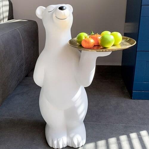 Nordic Home Storage Organization,Large Landing Bear,Tray Figurine,Living Room HomeDecor,Resin Statue ,Home DecorationAccessories