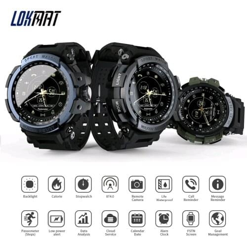 LOKMAT MK28 Bluetooth Smart Watch 1.14inch Screen Life Waterproof Pedometer Calories Alarm Sports Digital Smartwatch Men Women