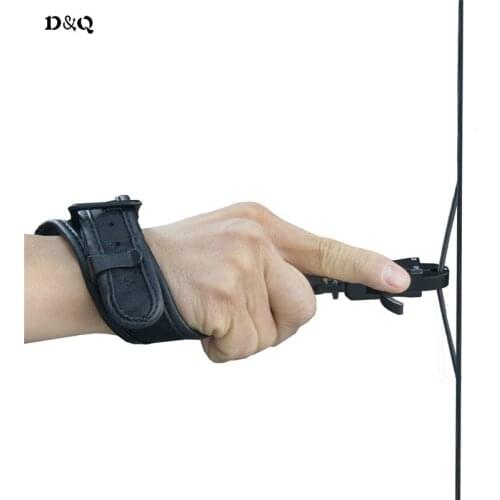 Archery Compound Bow Release Caliper Aid Strap Grip 360 Degree for Hunting Shooting Bow and Arrow Trigger Wristband Accessories