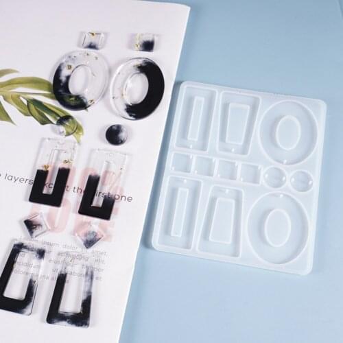 Jewelry Making Tools DIY Earrings Pendant Casting Silicone Mould Crafts Crystal Epoxy Resin Mold Art Keychain Earring Tool