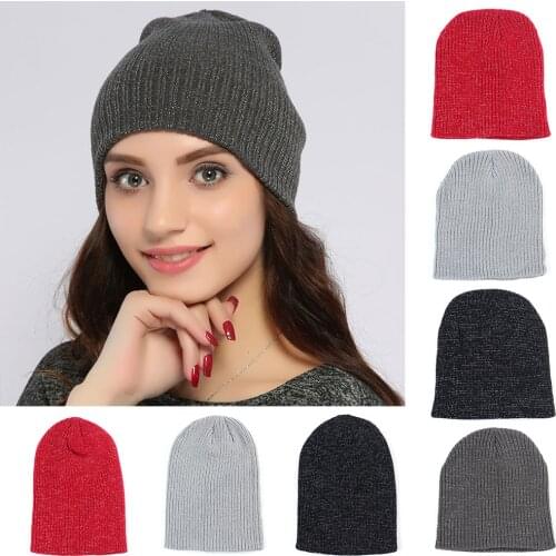Womens Silver Wool Hat Selling Stripe Multi - Color Europe And The United States Autumn And Winter Warm Wrap Head Hat Length