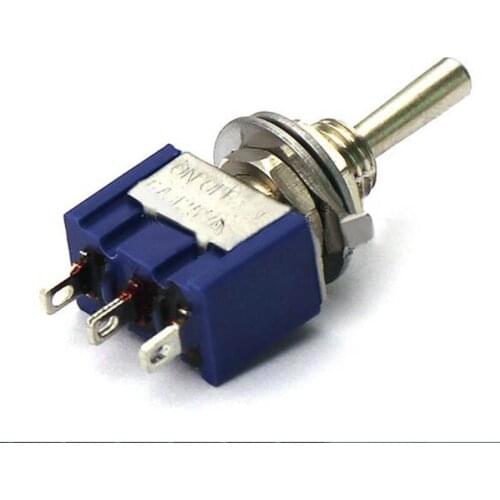 10pcs toggle switch with 3 pins 3 gears 1 gang 1 way toggle switch 6A/125V 3A/250V