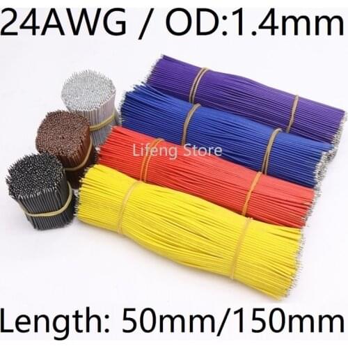 20pcs/30pcs Fly Jumper Wire 24AWG Electron Solder Cable PVC Insulated OD 1.4mm Tin-plated Copper Conduct Connector Line Colorful