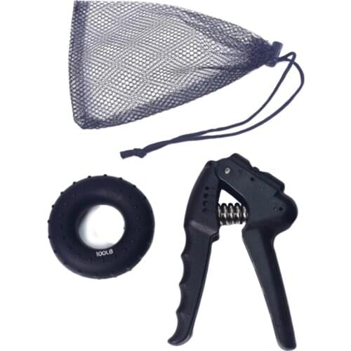 22LB - 70LB Hand Grip Wrist Forearm Exerciser 100 lbs Gripper Ring Carry Bag