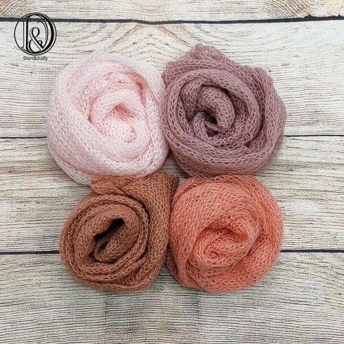 Don&Judy 3/4pcs Pack Stretch Mohair Wrap Newborn Photography Props Baby Photo Shoot Accessories Photograph For Studio fotografia