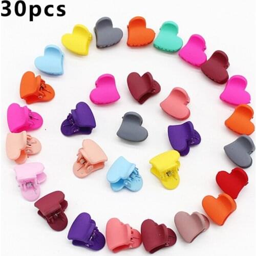 30Pcs New Fashion Girls Small Claw Cute Hair Color Candy Flower Jaw Clip Children Hairpin Hair Accessories Wholesale