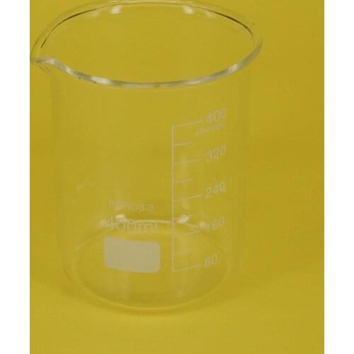 400ML Low Form Beaker Chemistry Lab G3.3 Borosilicate Glass Heavy Wall