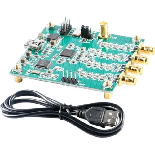 Promotion! AD9959 4-Channel DDS Module RF Signal Source Generator AT Command Serial Port Output Frequency, 2FSK, 4FSK, AM