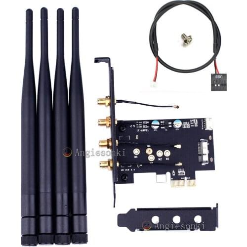 BCM94360CD/BCM94331CD WIFI WLAN module to PCI-e 1x 16x Desktop PC WIFI adapter