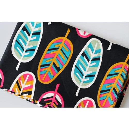 Free shipping Kuroha Hajun leaves the sofa cushion cloth canvas fabric DIY cotton handmade cloth