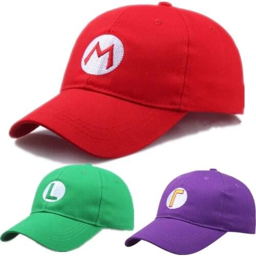 Womens Super Luigi Bros Baseball Caps For Men Boy Girls 2021 Logo Embroidery Game Cosplay Party Snapback Cap Adult Trucker Hat