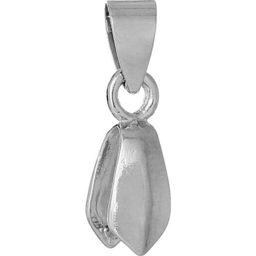 DoreenBeads Ice Pick Pinch Clip Bails Silver Color 21.0mm x 7.0mm,20 PCs from yiwu