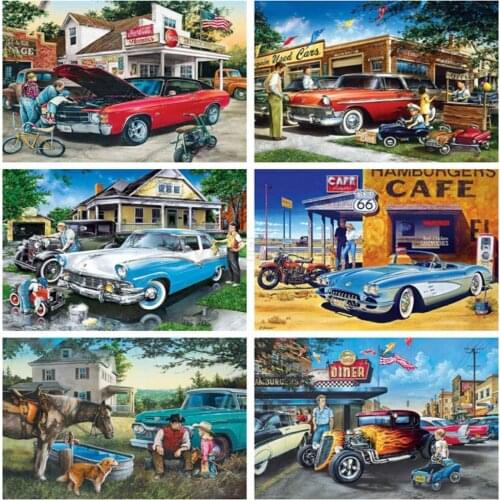 EverShine 5D Diamond Painting Full Square Car Cross Stitch Diamond Mosaic Embroidery Kits Rhinestones Art Handicraft Gift