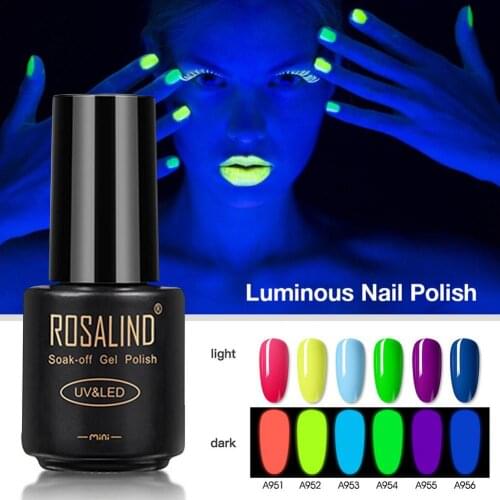 Fluorescent Nail Art Glue Neon Pigment Luminous Polishing Gel For Halloween Nail Art Decor Nail Varnish Glue Lacquers Manicure
