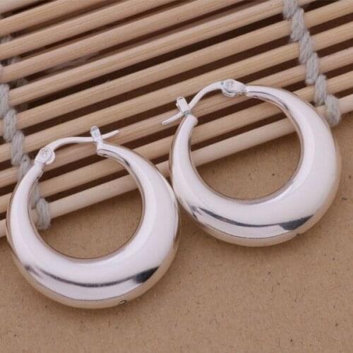 AE422 Wholesale Free Shipping Earrings For Woman 925 Sterling Silver Fashion Jewelry Crescent Earrings /aylajpsa Aqwajida