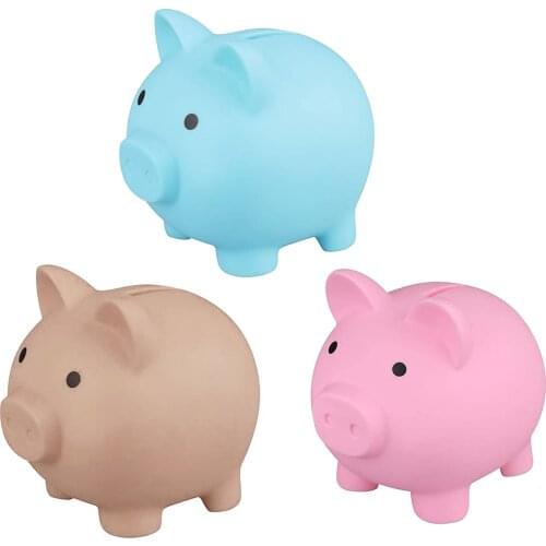 Cute Piggy Bank Plastic Pig Money Bank For Boys Girls Kids Adults Coin Bank Money Box Saving Home Decoration Cartoon Toys