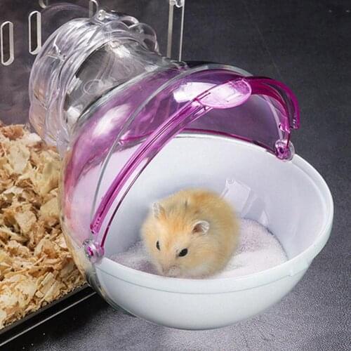 Mini Round External Bathroom for Pet Hamster Cage Random Color