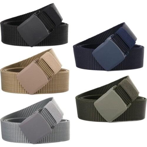 Jovivi Mens Outdoor Tactical Nylon Waist Belt Military Webbing Solid Waistband Fashion Pants Belts Army Belts Adjustable Belts