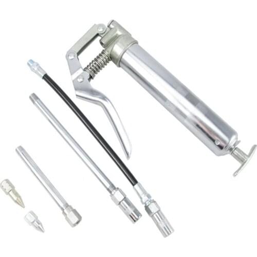 120CC Repair Lubrication Grease Machine Set Vehicle Tool Mini One Handed With Oil Tip Auto Use Professional Metal Steel Hose