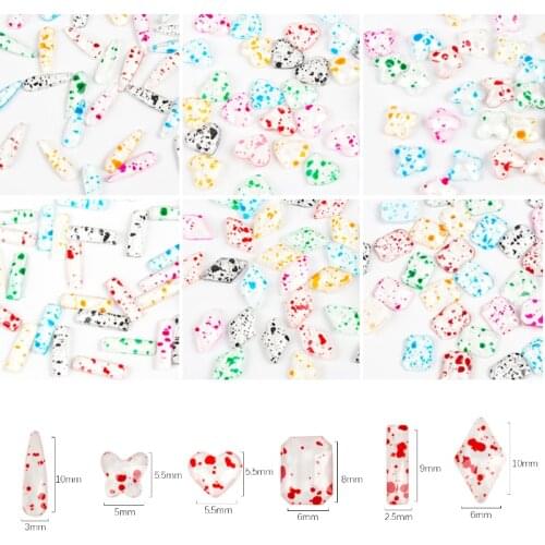 New Mix Color Fancy Eggshell Nail Art Rhinestone Shining Glass Crystal Stones Use for Nail Art DIY Nail Jewelry Decoration