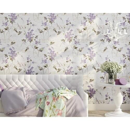 Beibehang Countryside Wallpaper Small Floral European Fashion Retro Nostalgic Style Bedroom Living Room wallpaper for walls 3 d