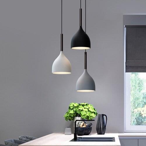E27 Pendant Light Nordic Minimalist Modern LED Lamp In Kitchen Hanging Lights Lighting Luminaire Dining Living Room Home Decor