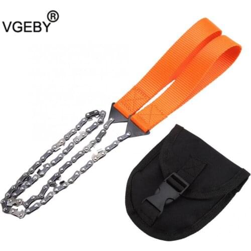 Portable Handheld Survival Chain Saw Emergency Chainsaw with Bag Camping Hiking Tool Wood Cutting Machine