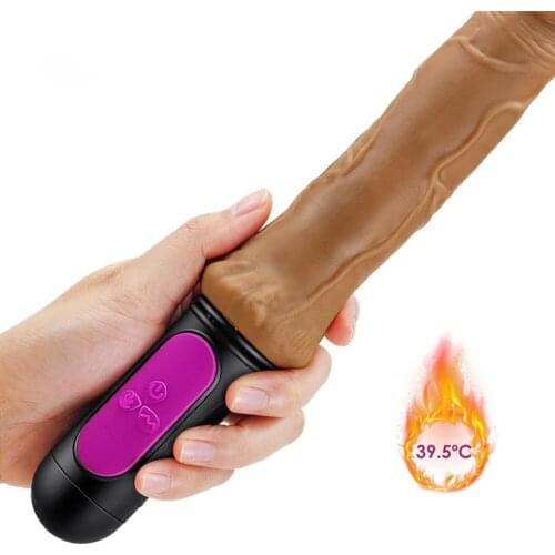 Realistic Dildo Heating Vibrator For Woman 10 Speed Bend Soft Huge Dildo Penis G Spot Vagina Anus Masturbator Sex Toy For Adu