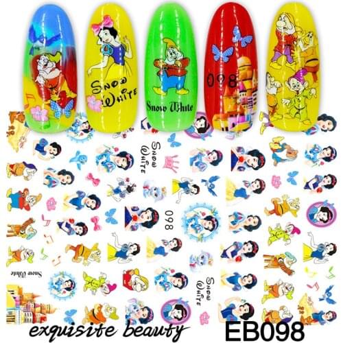 Disney Princess Series Nail Art Stickers Tips Animation Peripherals Mermaid Frozen Aisha Creativity Manicure Foils Decor Decals