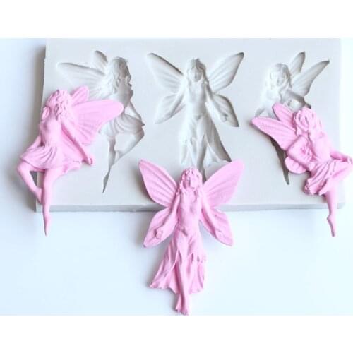 DIY silicone fondant cake Fairy Angel molds cake decoration tools chocolate mold mini style candy clay mould