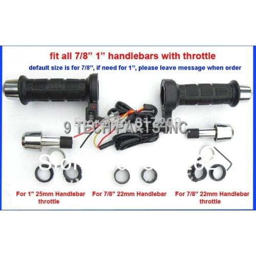 Super Quality Universal Motorcycle ATV Heated Handlebar Hot Grips Fit 7/8" 1" HANDLEBAR THROTTLE 3 STAGE Heating Set L/R PAIR