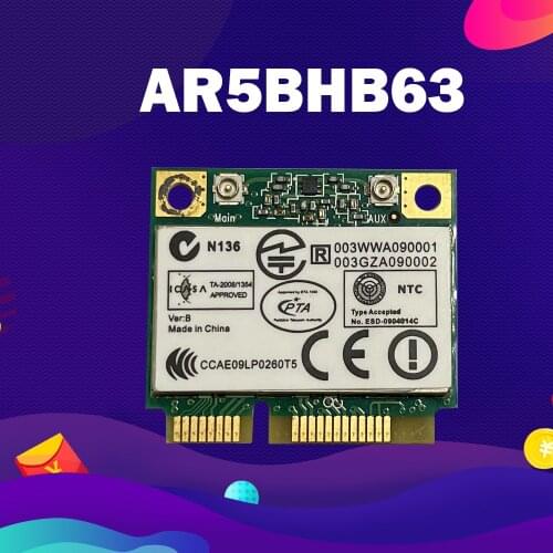 Qualcomm Atheros AR5007EG AR2425 AR5BHB63 Half Mini PCI-e Wireless WLAN Card