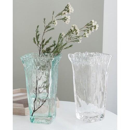 Vase Spanish Style Handmade Flower Arranging Transparent Glass Vases декор дома Nordic European Style Living Room Decoration