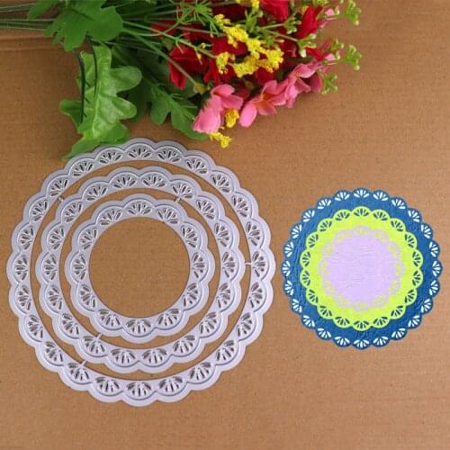 WYSE Dies Round Metal Cutting Dies 2020 Circle Craft Die Scrapbooking for DIY Handmade Paper Card Making Template 14cm
