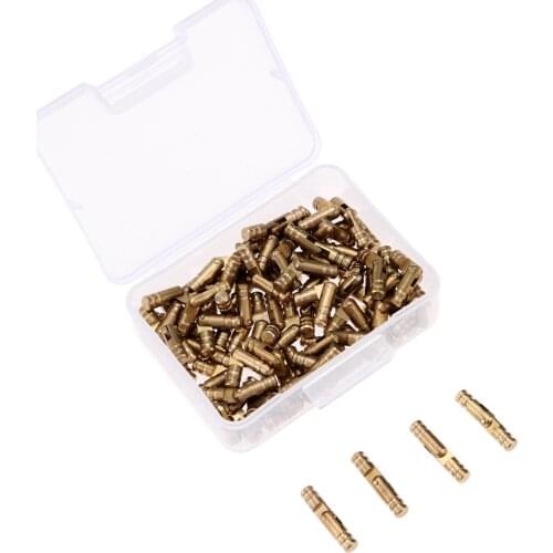 100Pcs 4*20mm Brass Concealed Barrel Hinges Jewelry Wood Box Case Cabinet Door Hidden Invisible Furniture Hinge with Storage Box