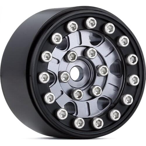 4Pcs 1.0" CNC Metal Beadlock Rims Wheel Hub for 1/24 Crawler Axial SCX24 90081 Deadbolt AXI00001 AXI00002 RC Car Parts