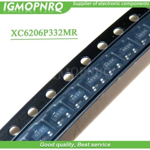 50pcs XC6206P332MR 662K XC6206 3.3V/0.5A Positive Fixed LDO Voltage Regulator SOT-23 new original